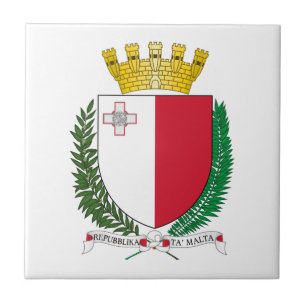 Azulejo escudo de armas del país Malta símbolo emblema ban