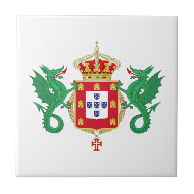 Azulejo Escudo de armas del Reino de Portugal 1640-1910 (Frente)