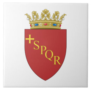 Azulejo Escudo de Armas Romano (SPQR) (Roma, Italia)