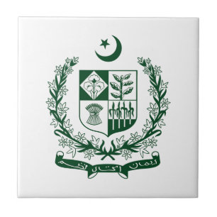 Azulejo Escudo de armas símbolo emblema águila de Pakistán