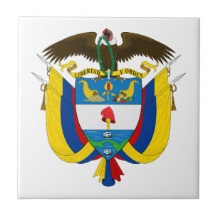 Azulejo escudo de armas símbolo emblema bandera de Colombi