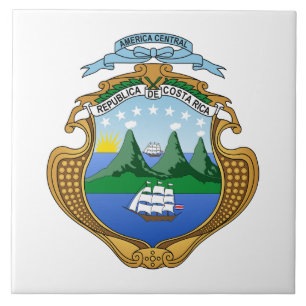 Azulejo escudo de armas símbolo emblema bandera de Costa R