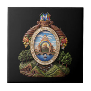 Azulejo escudo de armas símbolo emblema bandera de Hondura