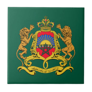 Azulejo escudo de armas símbolo emblema bandera de Marruec