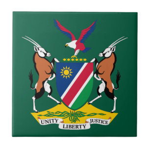 Azulejo Escudo de armas símbolo emblema bandera de Namibia