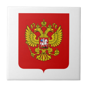 Azulejo escudo de armas símbolo emblema bandera de Rusia