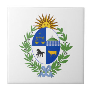 Azulejo escudo de armas símbolo emblema bandera país Urugu