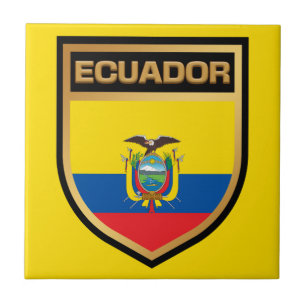 Azulejo Escudo de Bandera de Ecuador