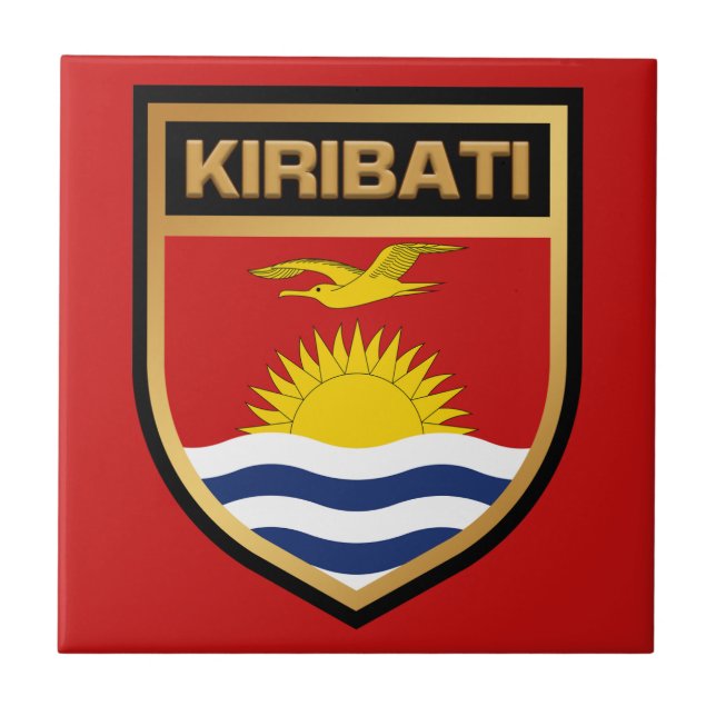 Azulejo Escudo de Bandera de Kiribati (Frente)