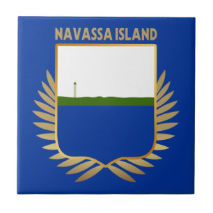Azulejo Escudo de bandera de la isla de Navassa