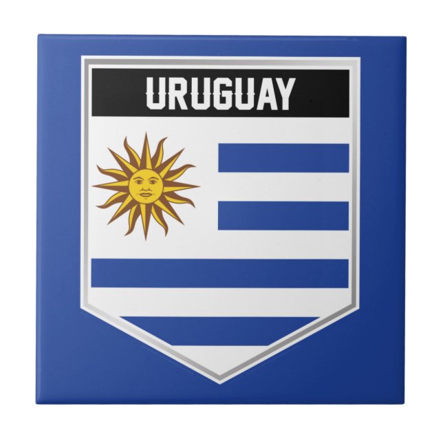 Azulejo Escudo de Bandera de Uruguay (Frente)