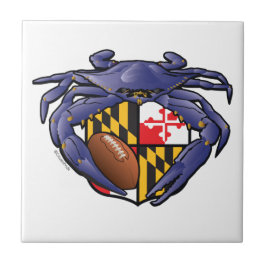 Azulejo Escudo de Fútbol del Cangrejo de Maryland