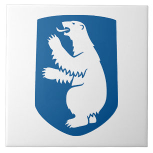 Azulejo escudo de Groenlandia país símbolo emblema bandera
