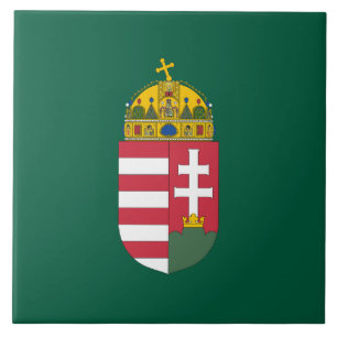 Azulejo escudo de Hungría símbolo del país emblema magyar