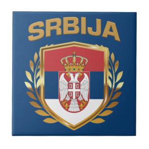Azulejo Escudo de la bandera de Serbia Serbia
