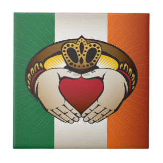 Azulejo Escudo de la bandera irlandesa de Claddagh