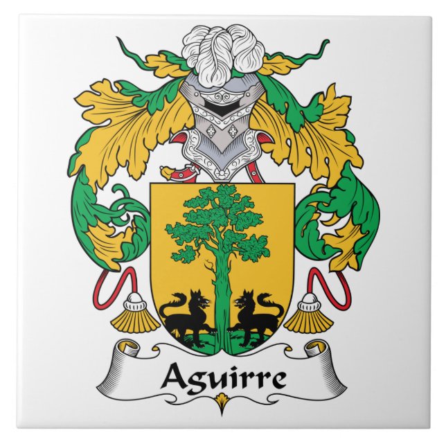 Azulejo Escudo de la familia de Aguirre (Frente)