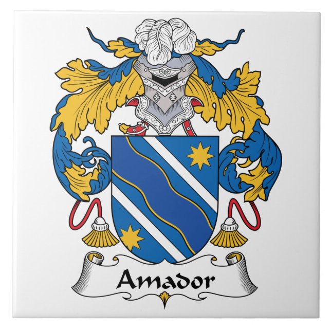 Azulejo Escudo de la familia de Amador (Frente)