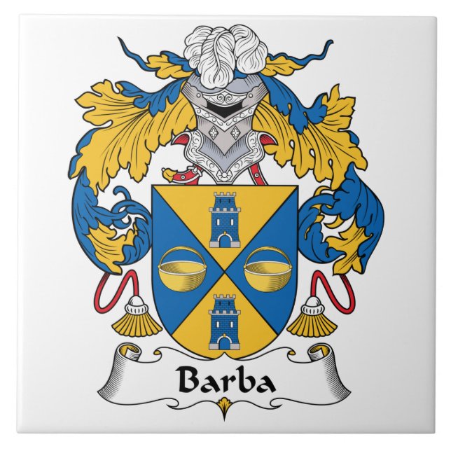 Azulejo Escudo de la familia de Barba (Frente)