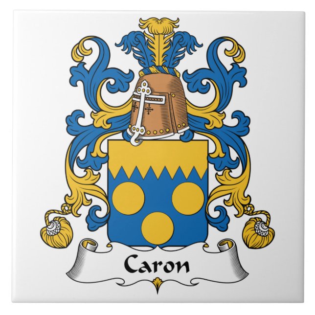 Azulejo Escudo de la familia de Caron (Frente)