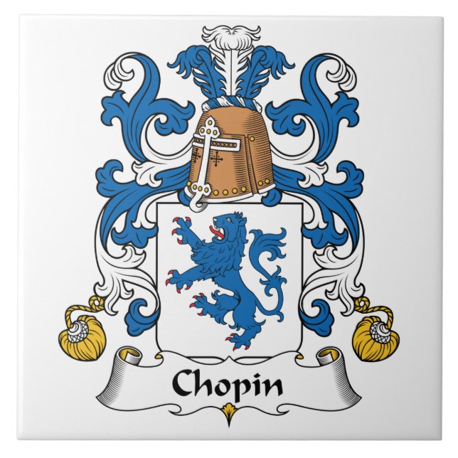 Azulejo Escudo de la familia de Chopin (Frente)