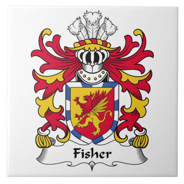 Azulejo Escudo de la familia de Fisher (Frente)