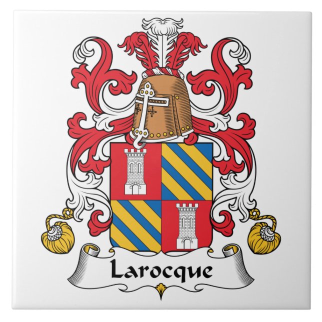 Azulejo Escudo de la familia de Larocque (Frente)