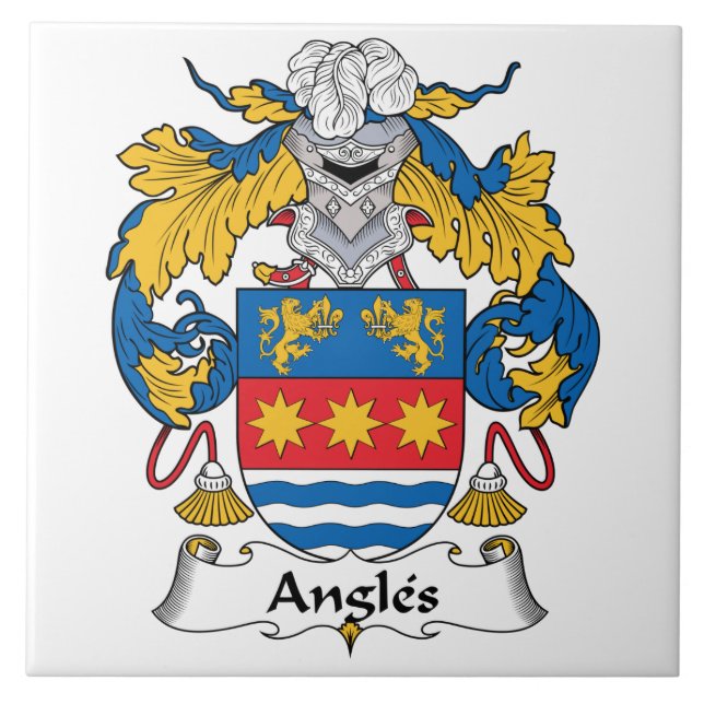 Azulejo Escudo de la familia de los ángulos (Frente)