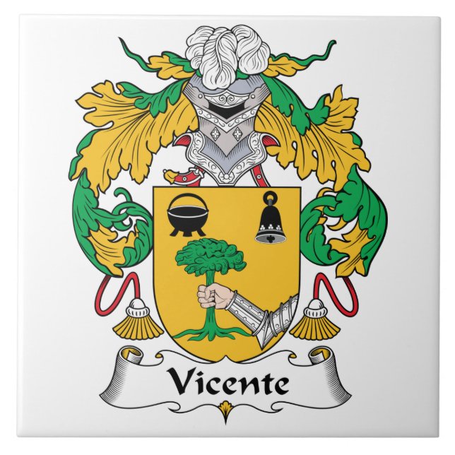 Azulejo Escudo de la familia de Vicente (Frente)