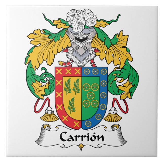 Azulejo Escudo de la familia del Carrion (Frente)