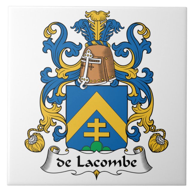 Azulejo escudo de LaCombe Family (Frente)