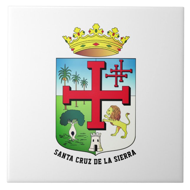 Azulejo Escudo de Santa Cruz de la Sierra (Bolivia) (Frente)