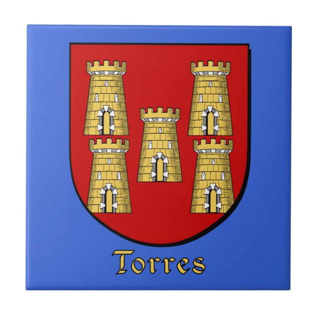 Azulejo Escudo familiar de Torres (Frente)