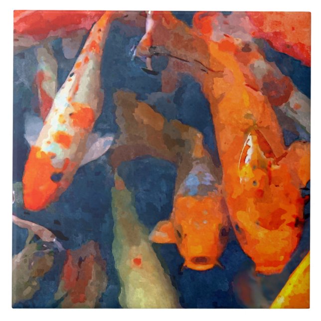 Azulejo Escuela de Koi II (Frente)