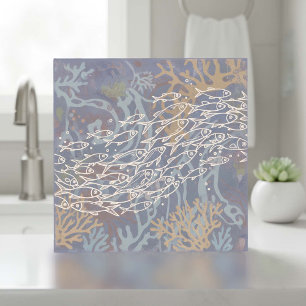 Azulejo Escuela de Peces en Coral Violeta ID1198