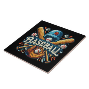 Azulejo Esencias clásicas de béisbol / Elegante leyenda re