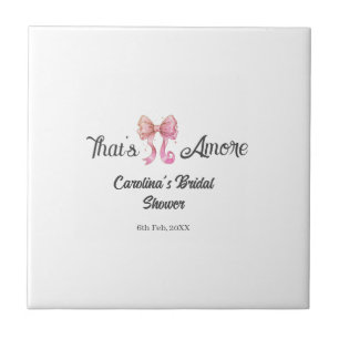 Azulejo eso es amor ducha de novia rosa arco retro boho na