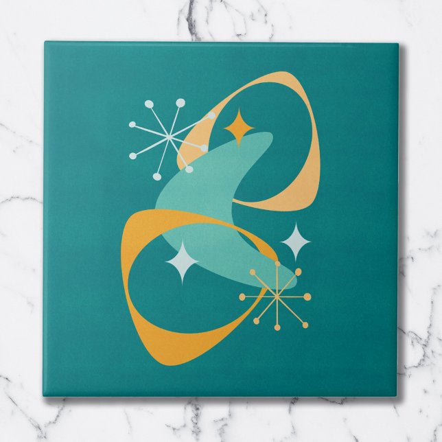 Azulejo Espacio atómico retro a mediados de siglo 20 Verde (Subido por el creador)