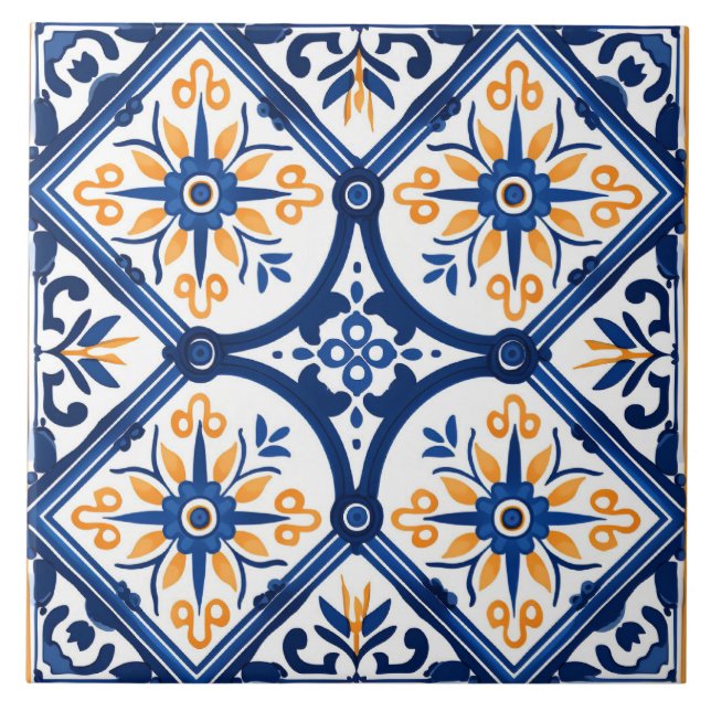 Azulejo Español Azulejo Cerámico Mediterráneo (Frente)
