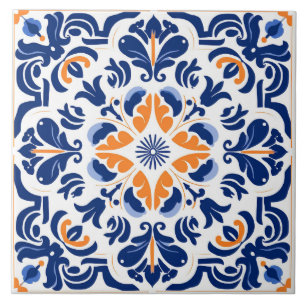 Azulejo Español Baldosa Cerámica Mediterránea