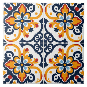 Azulejo Español Baldosa Cerámica Mediterránea
