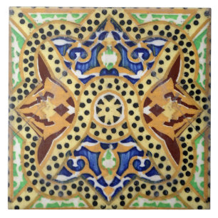 Azulejo Español Mosaico Antiguo