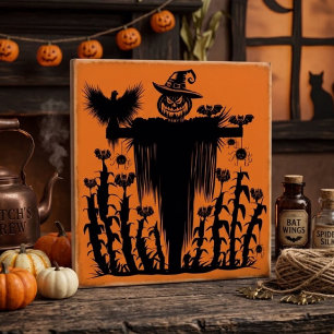 Azulejo Espantapájaros de Halloween Gótico Espeluznante en