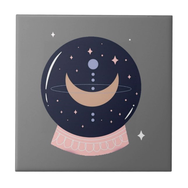 Azulejo Espátula mística de la bola de cristal (Frente)