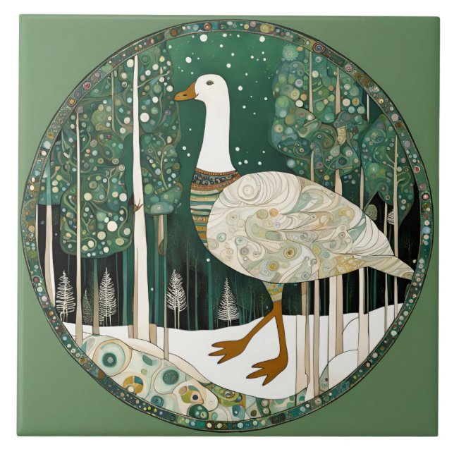 Azulejo Espectacular escenario invernal (Frente)