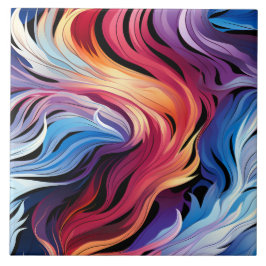 Azulejo Espectacular patrón de Swirl colorido