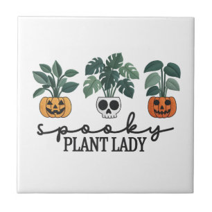 Azulejo Espectacular planta Lady Halloween Monstera Design