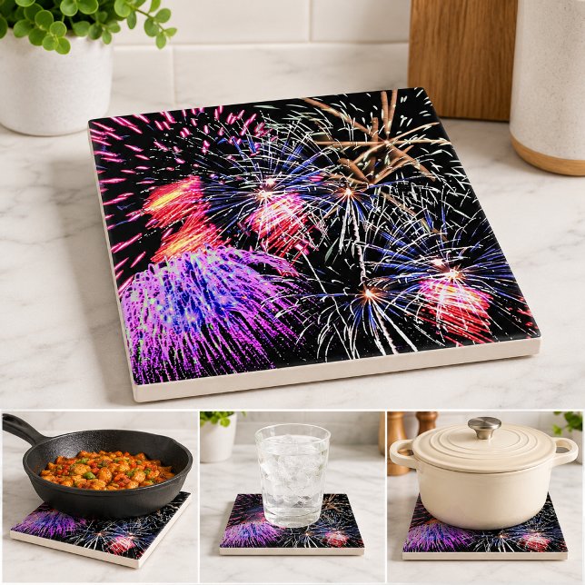 Azulejo Espectáculo de Fuegos Artificiales (Fireworks Display Ceramic Tile)