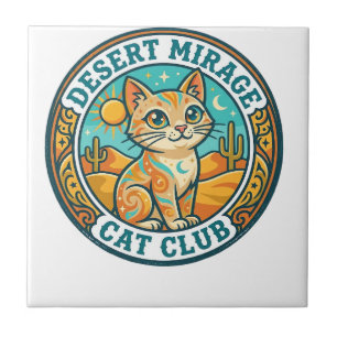 Azulejo Espejismo del desierto Gato Idea de regalo para ma