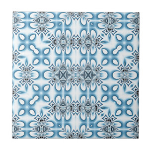 Azulejo Espejos abstractos azules